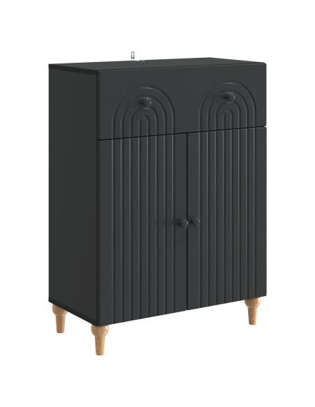 Credenza Nero 66 x 34,5 x 90 cm Legno ingegnerizzato