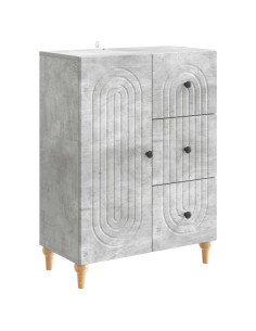 Credenza Grigio Cemento 66 x 34,5 x 90 cm Legno ingegnerizzato