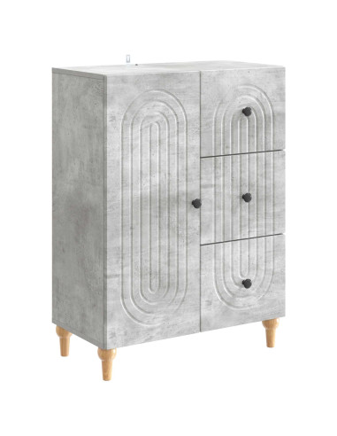 Credenza Grigio Cemento 66 x 34,5 x 90 cm Legno ingegnerizzato