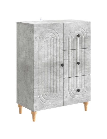 Credenza Grigio Cemento 66 x 34,5 x 90 cm Legno ingegnerizzato