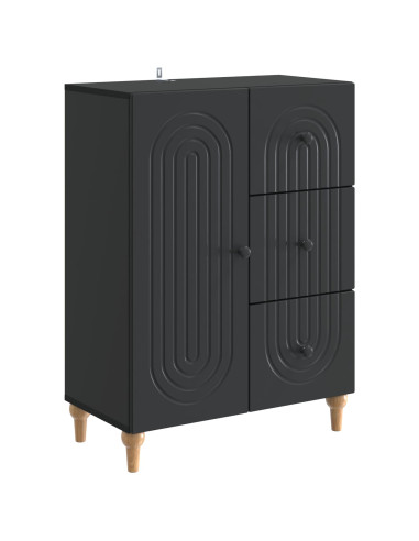Credenza Nero 66 x 34,5 x 90 cm Legno ingegnerizzato