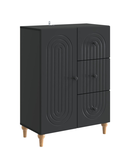 Credenza Nero 66 x 34,5 x 90 cm Legno ingegnerizzato