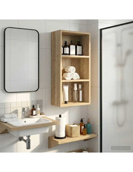 Armadio da bagno a muro Rovere Sonoma 30 x 16 x 62,5 cm