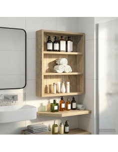 Armadio da bagno a muro Rovere Sonoma 40 x 10 x 50 cm
