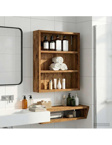 Armadio da bagno a muro Legno vecchio 40 x 10 x 50 cm