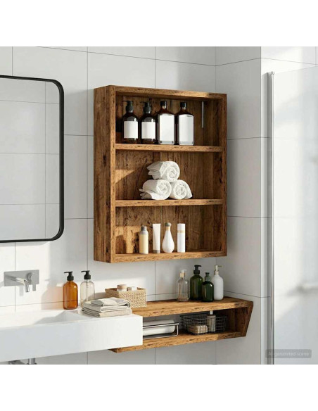 Armadio da bagno a muro Legno vecchio 40 x 10 x 50 cm
