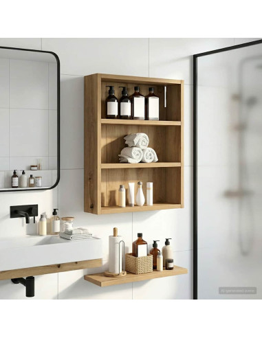 Armadio da bagno a muro Rovere Artigianale 40 x 10 x 50 cm