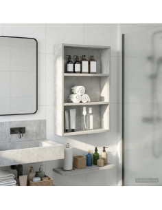 Armadio da bagno a muro Grigio Cemento 40 x 10 x 60,5 cm