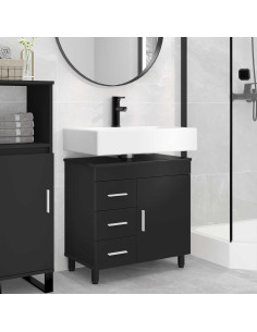 Mobile da bagno con lavabo con cassetto Nero 60 x 35 x 60 cm