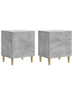 Armadio da Notte 2 pcs Grigio Cemento 43 x 34,5 x 50 cm