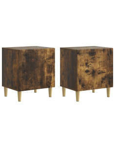 Armadio da Notte 2 pcs Rovere Fumo 43 x 34,5 x 50 cm