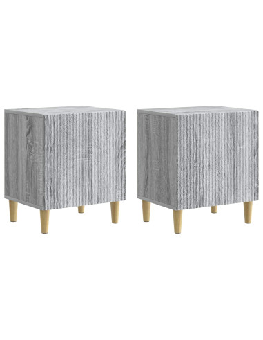 Armadio da Notte 2 pcs Grigio Sonoma 43 x 34,5 x 50 cm