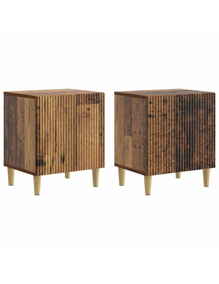 Armadio da Notte 2 pcs Legno antico 43 x 34,5 x 50 cm