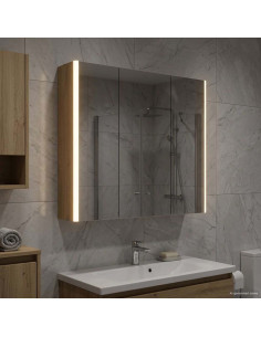 Mobiletto per specchio da bagno con porta Rovere Artigianale