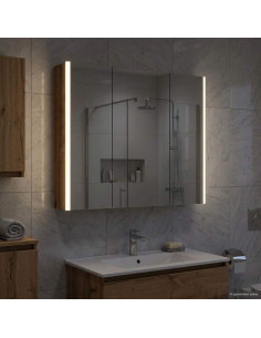 Mobiletto per specchio da bagno con lo scaffale Legno vecchio