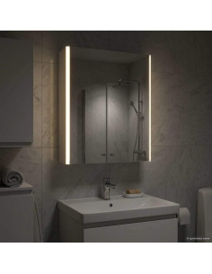 Mobiletto per specchio da bagno Bianco 53,5 x 15,5 x 70 cm