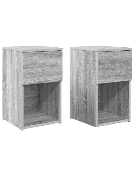 Armadietto per letto 2 pcs Grigio Sonoma 29 x 31,5 x 49 cm