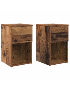 Armadietto per letto 2 pcs Legno antico 29 x 31,5 x 49 cm