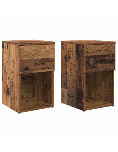 Armadietto per letto 2 pcs Legno antico 29 x 31,5 x 49 cm