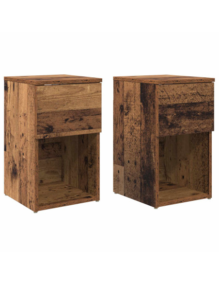 Armadietto per letto 2 pcs Legno antico 29 x 31,5 x 49 cm