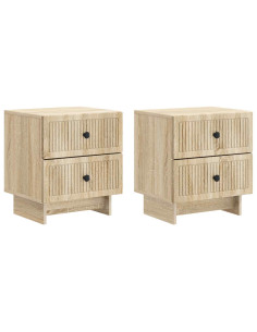 Armadio da Notte 2 pcs Rovere Sonoma 43 x 34,5 x 47,5 cm