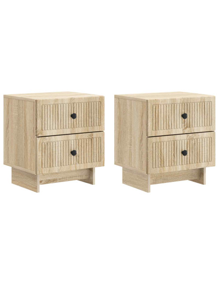 Armadio da Notte 2 pcs Rovere Sonoma 43 x 34,5 x 47,5 cm
