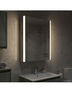 Mobiletto per specchio da bagno Grigio cemento