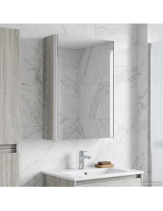 Mobiletto per specchio da bagno Grigio Sonoma 33 x 11,5 x 50 cm