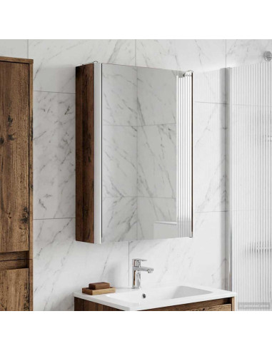 Mobiletto per specchio da bagno Legno vecchio 33 x 11,5 x 50 cm