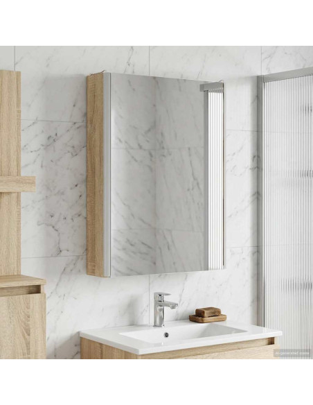 Mobiletto per specchio da bagno Rovere Sonoma