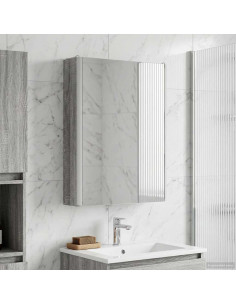 Mobiletto per specchio da bagno Grigio Sonoma