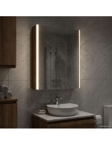 Mobiletto per specchio da bagno Legno vecchio