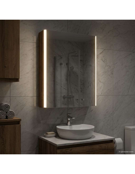 Mobiletto per specchio da bagno Legno vecchio