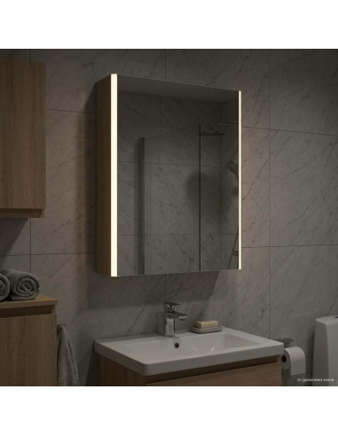 Mobiletto per specchio da bagno Rovere Sonoma