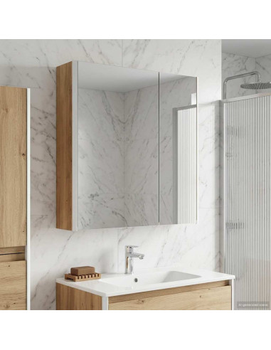 Mobiletto per specchio da bagno Rovere Artigianale