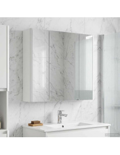 Mobiletto per specchio da bagno Bianco 63,5 x 15,5 x 60,5 cm