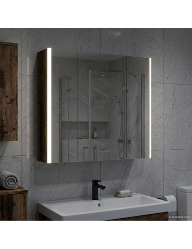 Mobiletto per specchio da bagno Legno vecchio