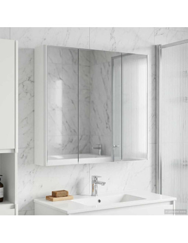 Mobiletto per specchio da bagno Bianco 73.5 x 15.5 x 70 cm