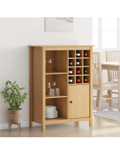 Mobile per vino HILL Marrone miele 79.5 x 40 x 107.5 cm