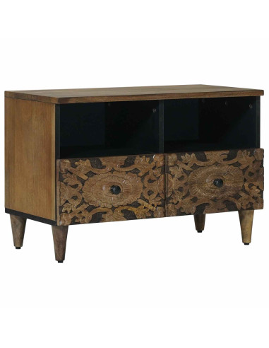 Mobile TV Marrone 70 x 33,5 x 46 cm Legno di mango massello