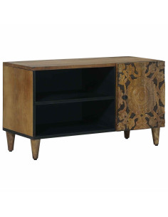 Mobile TV Marrone 80 x 31,5 x 46 cm Legno di mango massello
