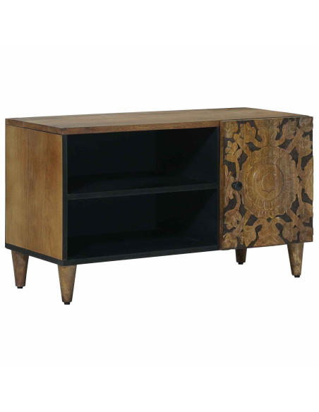 Mobile TV Marrone 80 x 31,5 x 46 cm Legno di mango massello