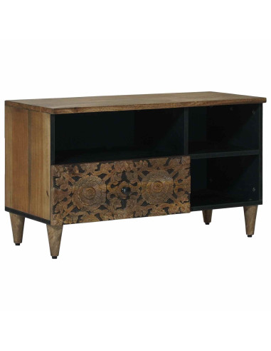 Mobile TV Marrone 80 x 33,5 x 46 cm Legno di mango massello