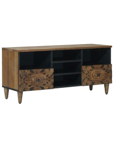 Mobile TV Marrone 100 x 33,5 x 46 cm Legno di mango massello