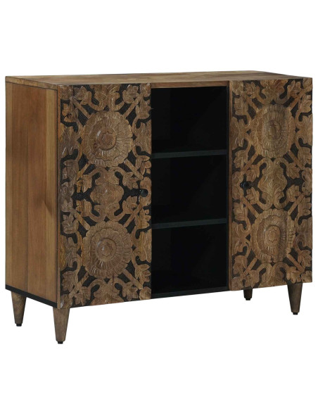 Credenza Marrone 90 x 33,5 x 75 cm Legno di mango massello
