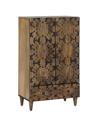 Mobile Alto Marrone 60 x 33,5 x 100 cm Legno di mango massello