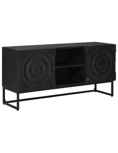 Mobile TV con cassetto con lo scaffale Nero 105 x 30 x 54 cm