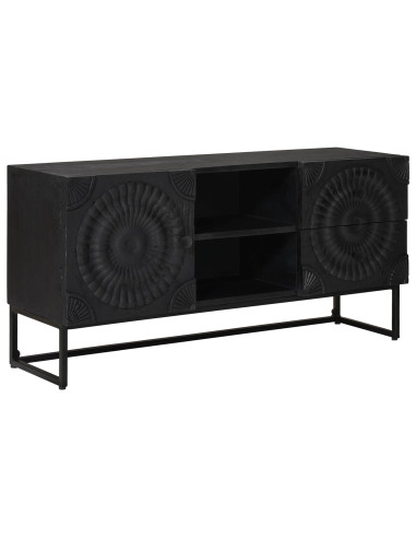 Mobile TV con cassetto con lo scaffale Nero 105 x 30 x 54 cm