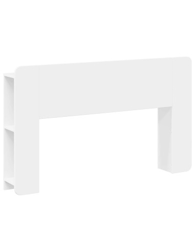 Testata del letto con archiviazione Bianco 135 x 18,5 x 80 cm