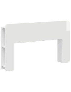 Testata del letto con archiviazione Bianco Legno ingegnerizzato
